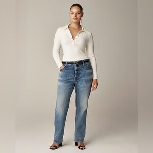 NWT J.Crew Mid-Rise Slouchy Jean in 1984 Rigid